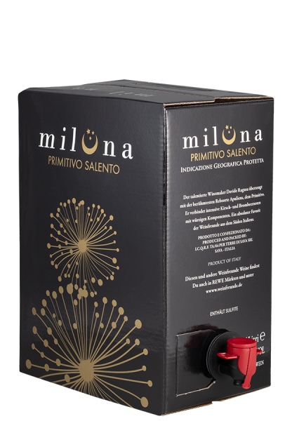 Miluna Primitivo Salento Bag-in-Box - 5,0 L - 2022 - Cantine San Marzano - Italienischer Rotwein Rotwein 2000014867 Weinfreunde