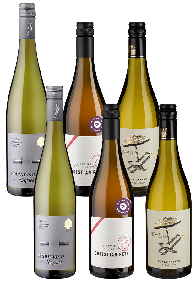 6er-Paket halbtrockene Weißweine 