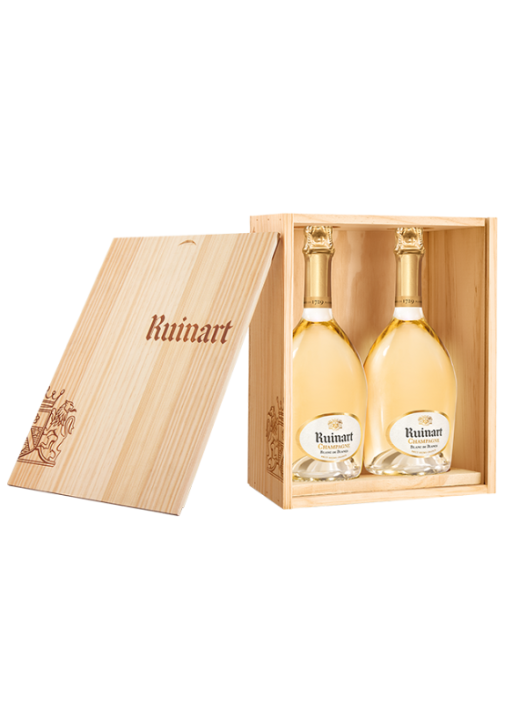 Ruinart Champagner Blanc de Blancs 2x0,75l Holzkiste - Ruinart - Schaumwein aus Frankreich - Weinfreunde