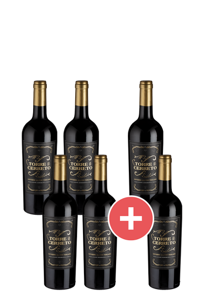 4er-Paket Torre il Cerreto + 2 Flaschen GRATIS - Weinpakete