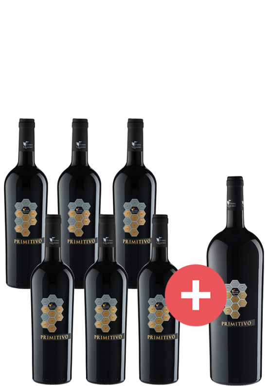 6er-Paket Torre Quadris Primitivo + GRATIS Magnum - Weinpakete - Weinfreunde