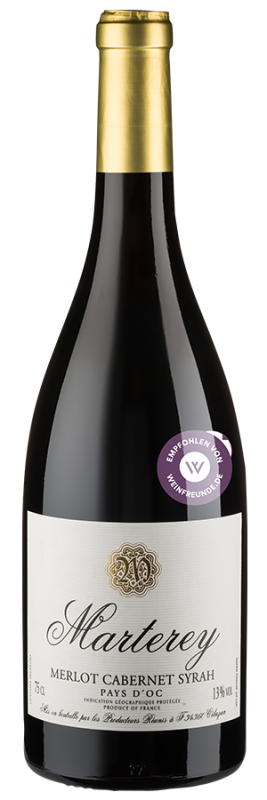 Image of Marterey Merlot Cabernet Syrah (2023) - Les Producteurs Réunis - Rotwein aus Frankreich