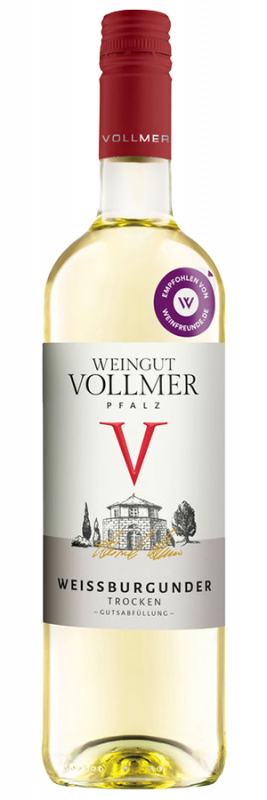 Weißburgunder trocken (2023) - Heinrich Vollmer - Weißwein aus der Pfalz, Deutschland - Weinfreunde