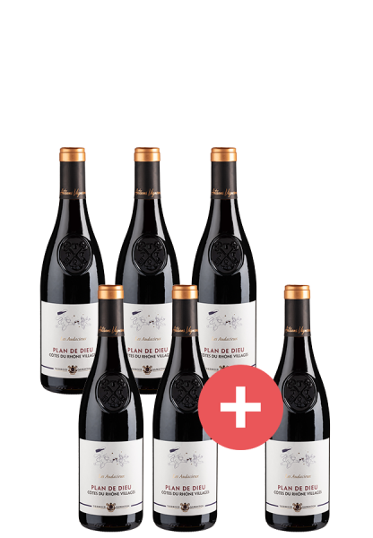 5+1-Paket Plan de Dieu Les Audacieux Côtes du Rhône Villages - Weinpakete