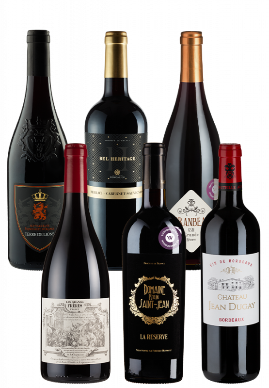 6er-Kennenlernpaket Französische Rotweine - Weinpakete aus Frankreich - Weinfreunde