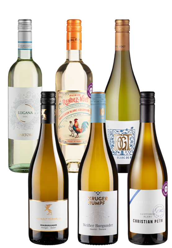 6er-Paket Weißwein-Flight - Weinpakete - Weinfreunde