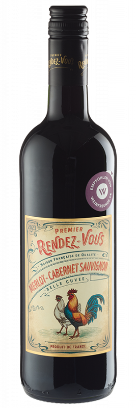 Image of Premier Rendez-Vous Merlot Cabernet Sauvignon (2023) - Les Producteurs Réunis - Rotwein aus Frankreich