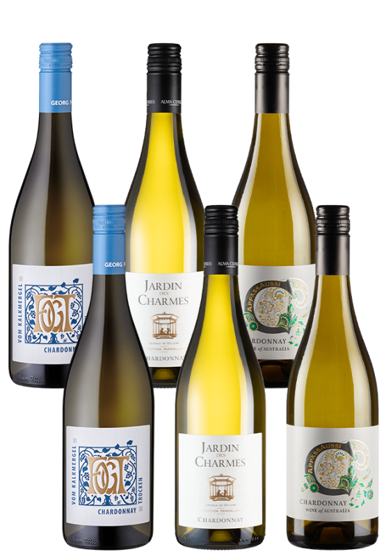 6er-Rebsortenpaket Chardonnay - Weinpakete - Weinfreunde