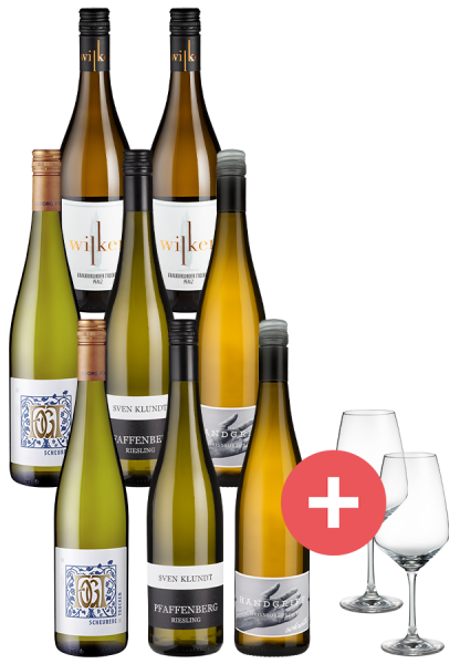 8er-Paket Deutsche Klassiker + 2er-Set Schott-Zwiesel Taste Gläser - Weinpakete