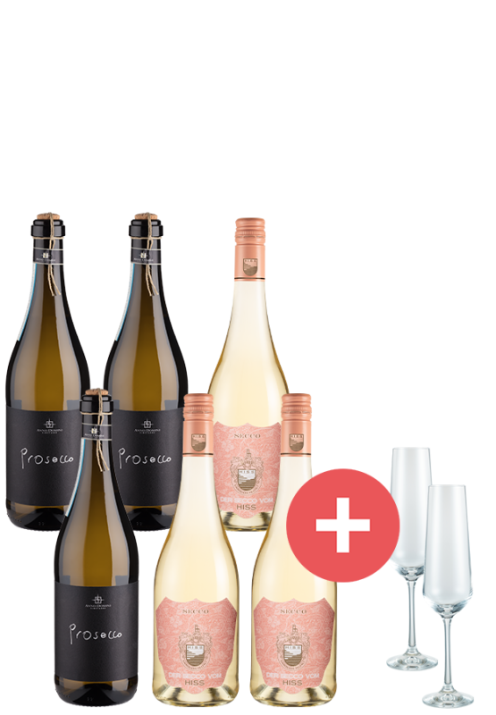 Image of 6er-Prickler Paket + GRATIS Vivess Sekt-Kristallgläser - Weinpakete