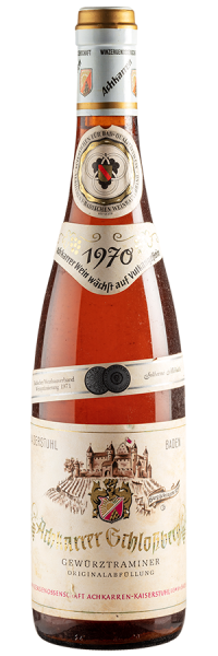 Schlossberg Gewürztraminer Original - 1970 - WG Achkarren - Deutscher Jahrgangswein