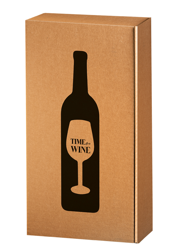 Image of 2er Geschenkkarton im Kraftpapier-Look - Henne - Weinzubehör